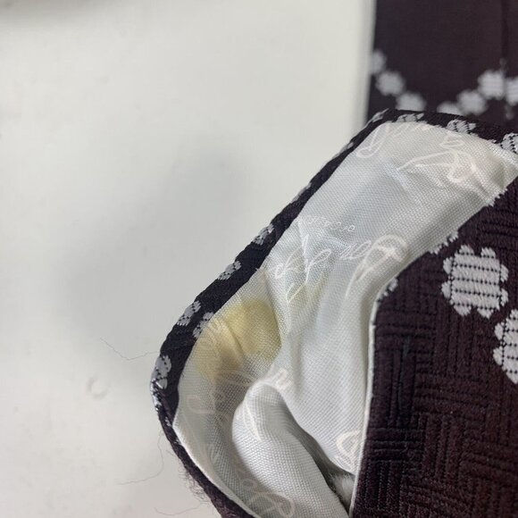 Vintage Neck Tie Don Loper of California Brown White Polyester Retro - Picture 4 of 4